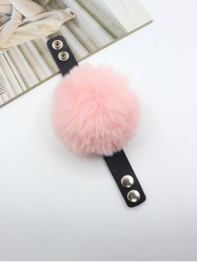 Solid Color Pom Pom Bracelet 